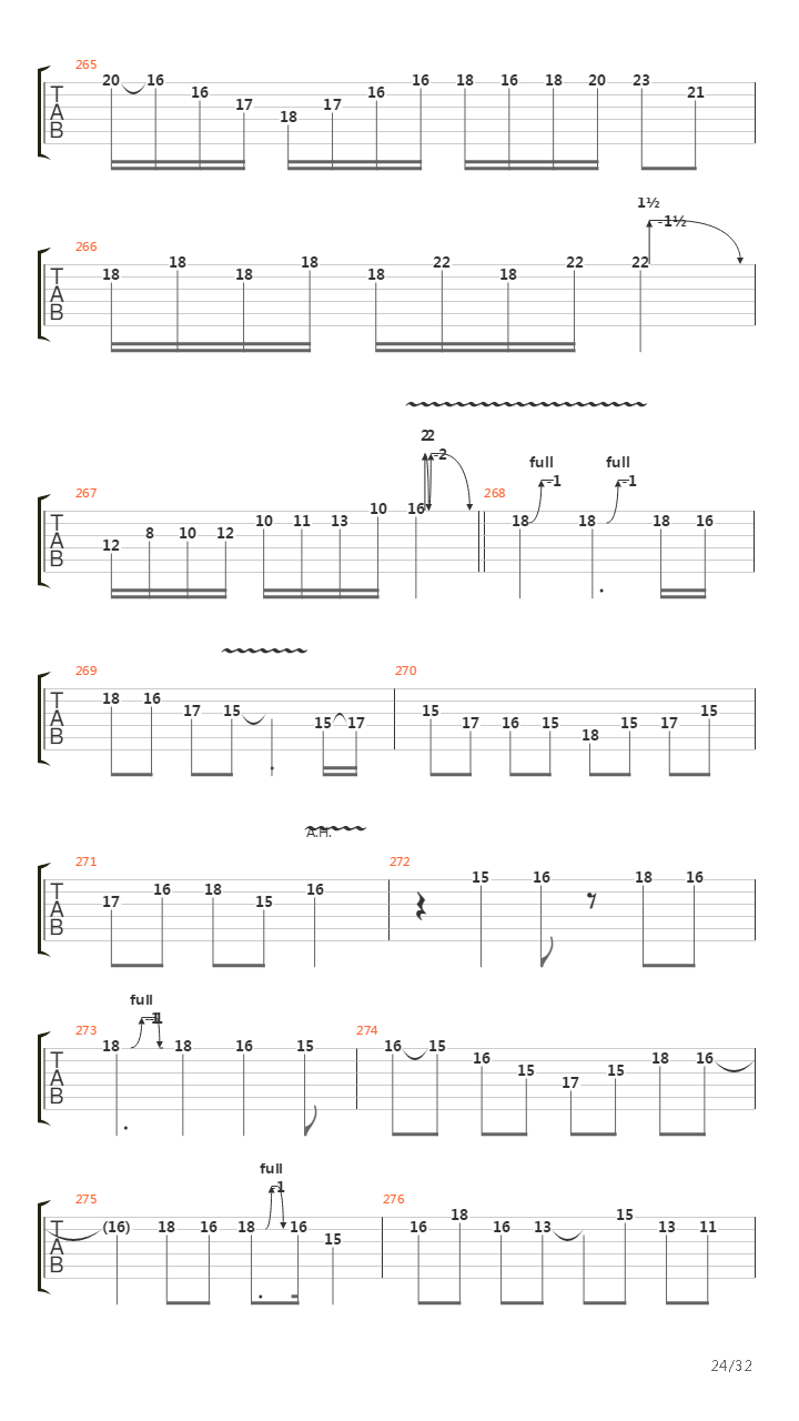 Through The Fire And Flames (One Guitar)吉他谱