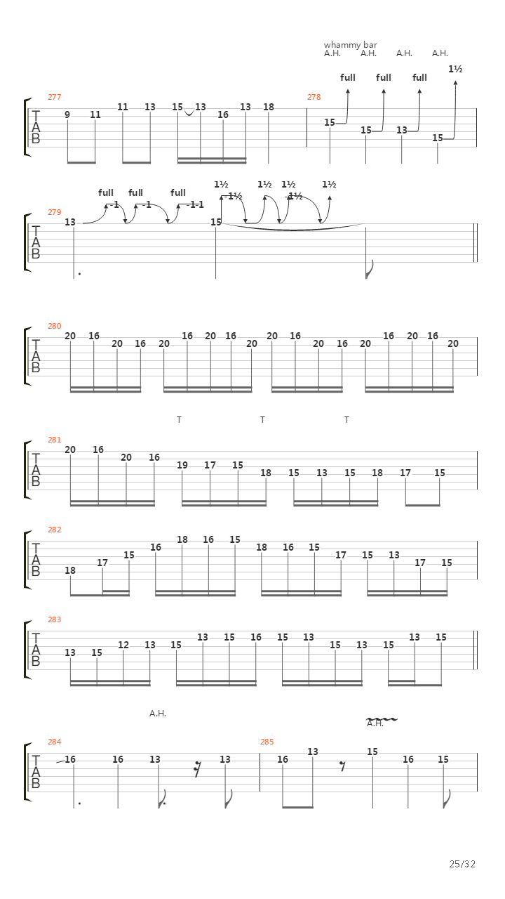 Through The Fire And Flames (One Guitar)吉他谱