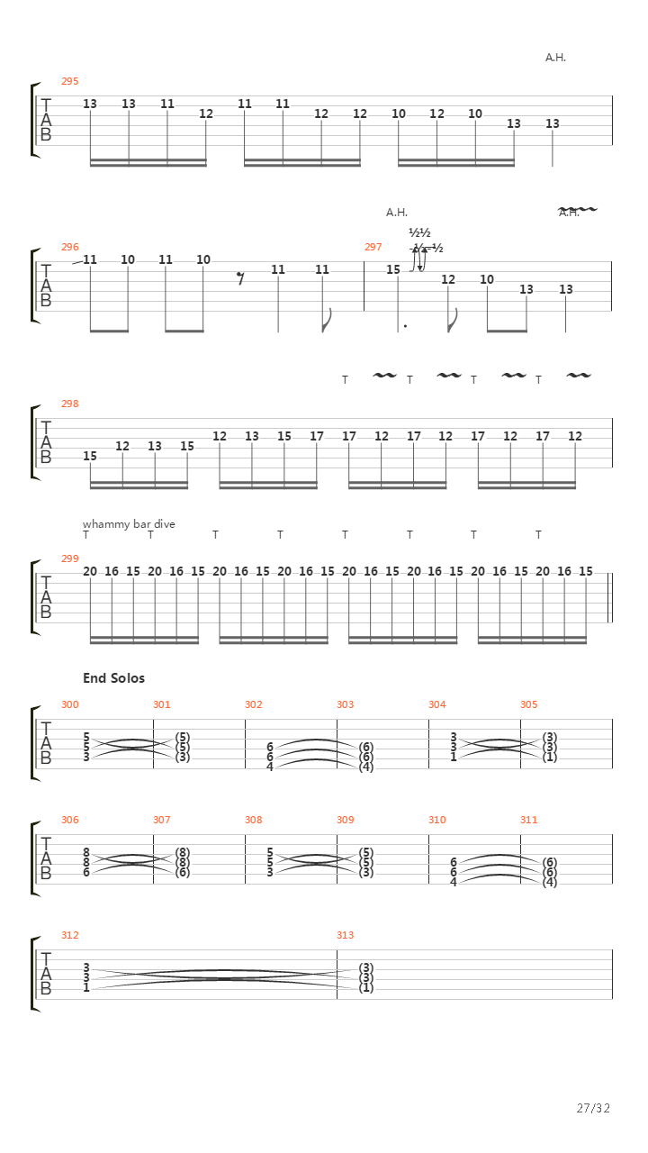 Through The Fire And Flames (One Guitar)吉他谱