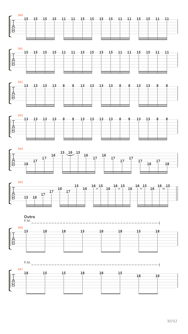 Through The Fire And Flames (One Guitar)吉他谱