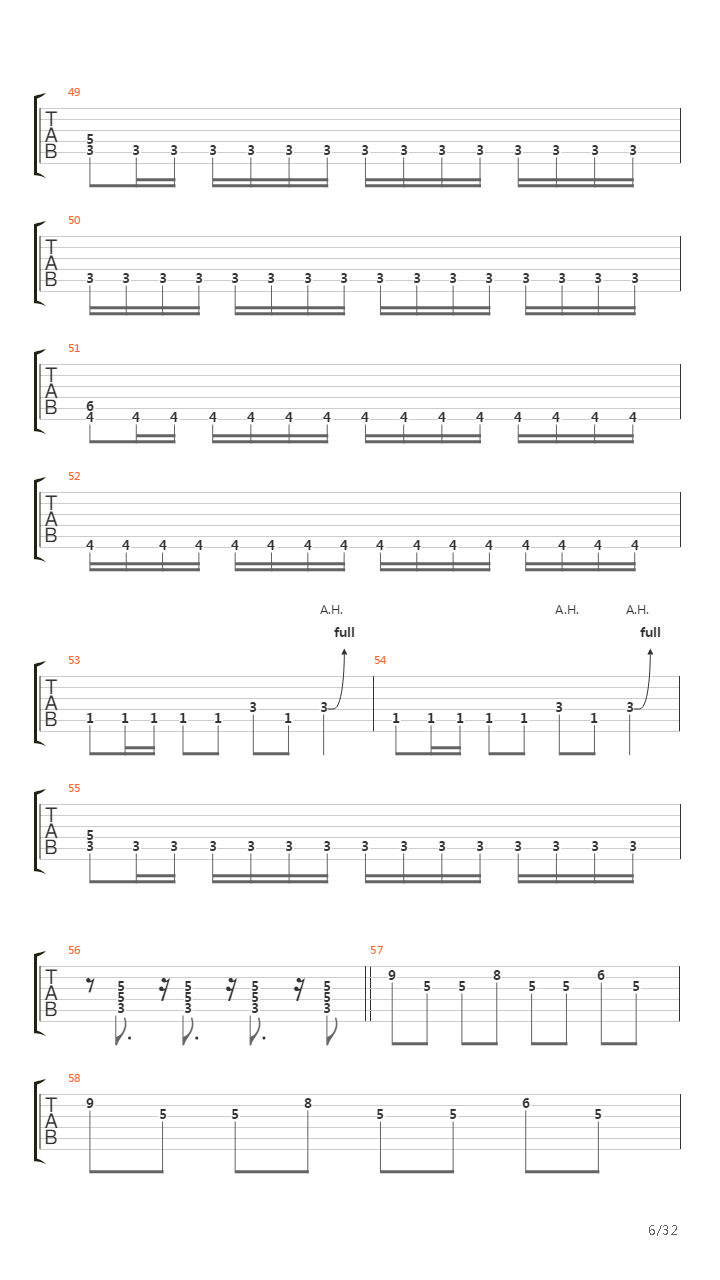 Through The Fire And Flames (One Guitar)吉他谱