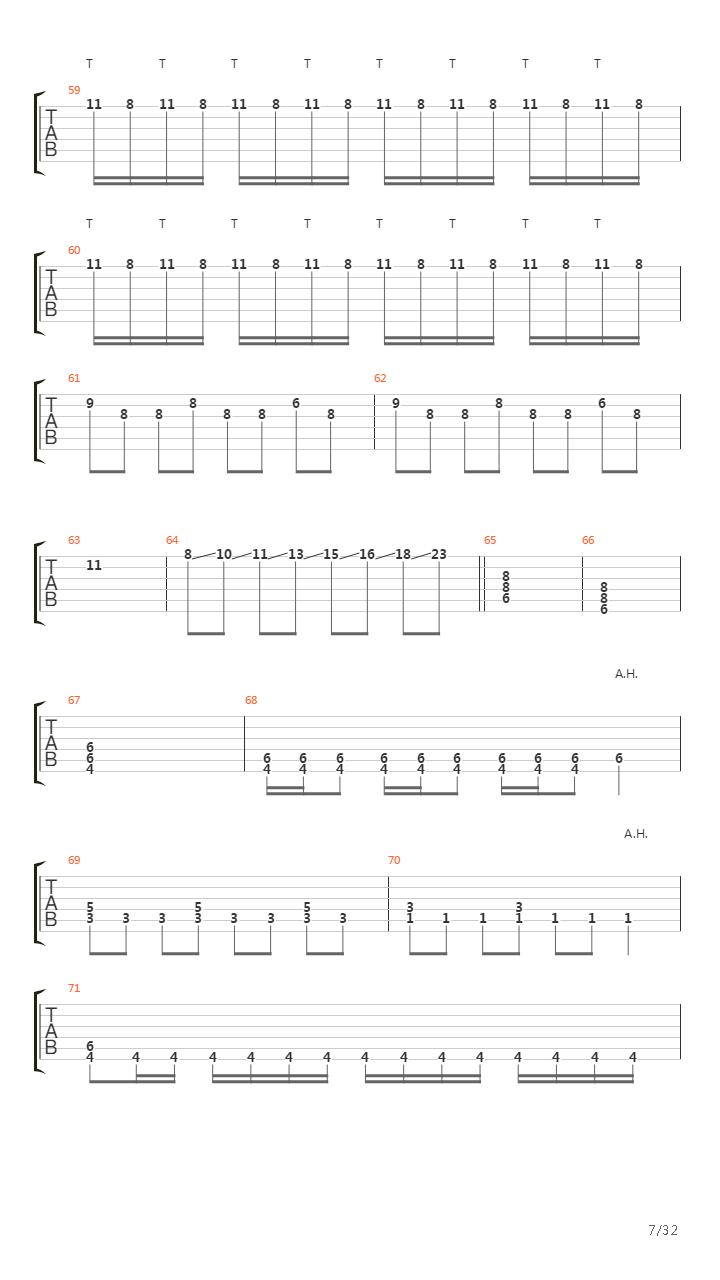 Through The Fire And Flames (One Guitar)吉他谱