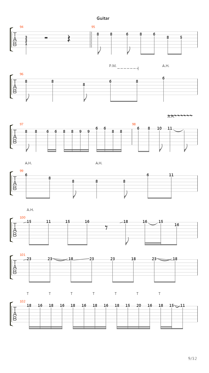 Through The Fire And Flames (One Guitar)吉他谱