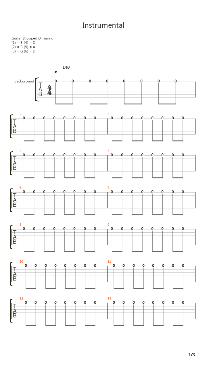 Instrumental吉他谱