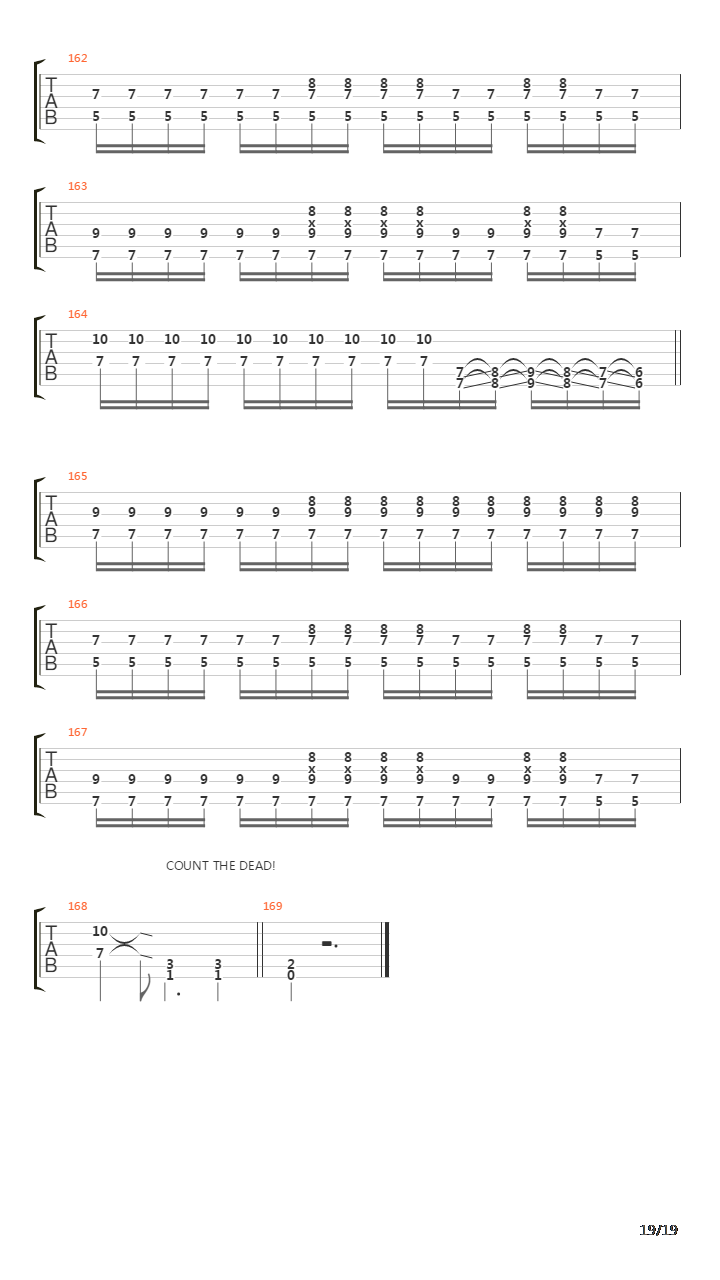 Count The Dead吉他谱