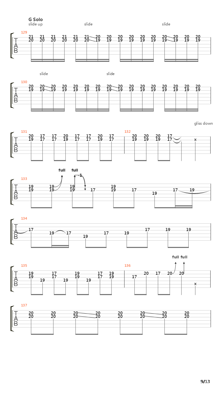 zero吉他谱