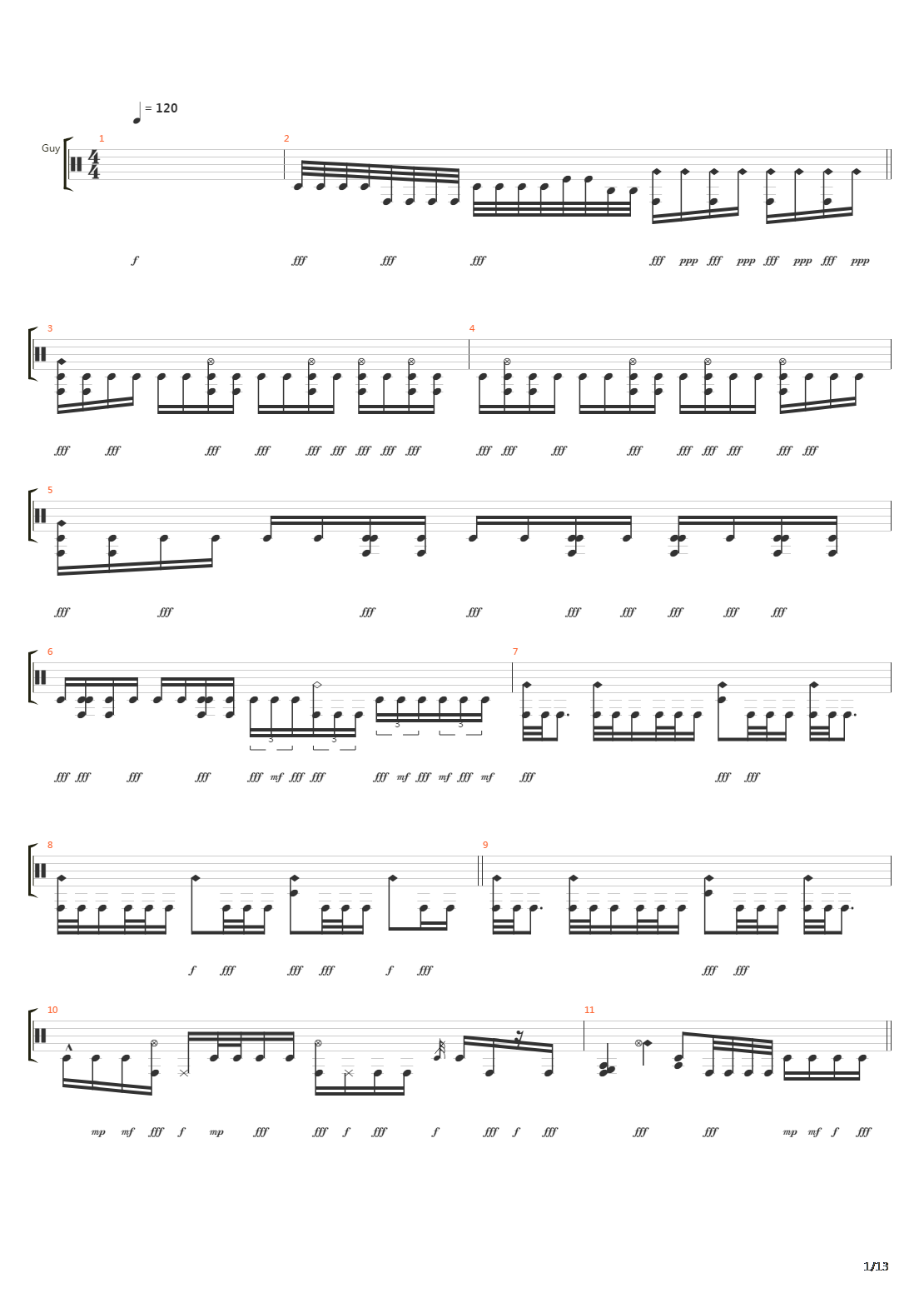 Decimate吉他谱