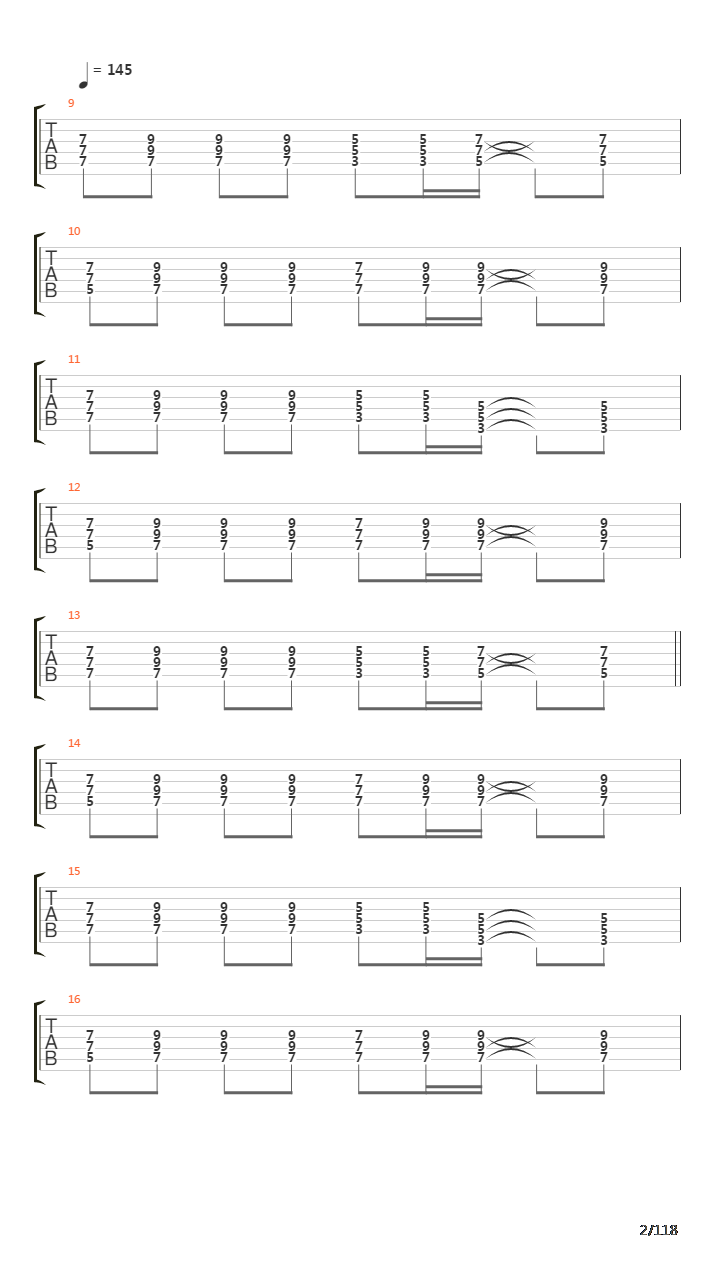 Recipe For Hate吉他谱