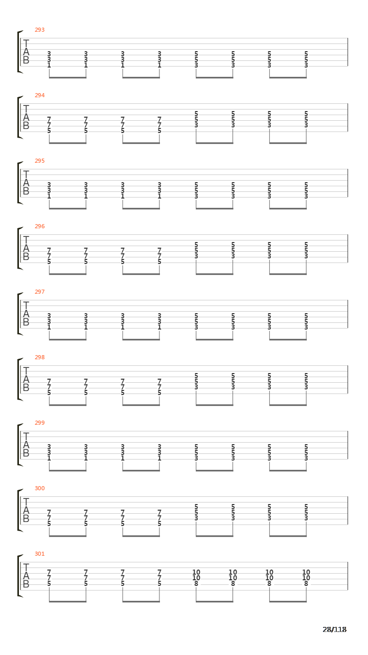 Recipe For Hate吉他谱