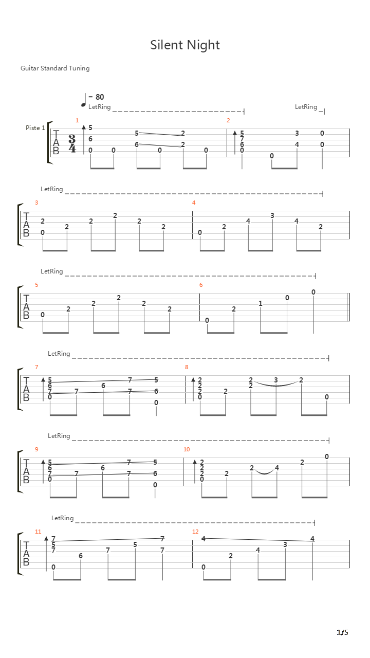 Silent Night吉他谱