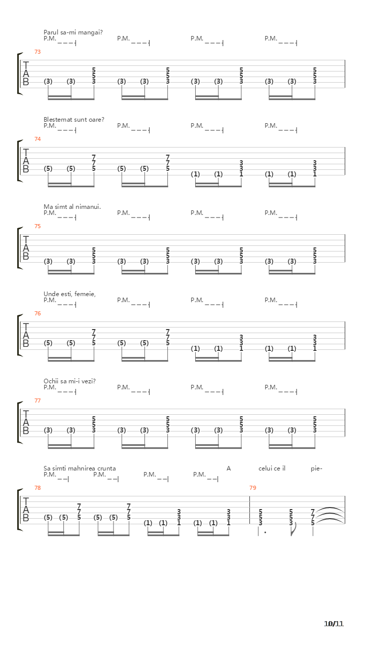 Femeia吉他谱