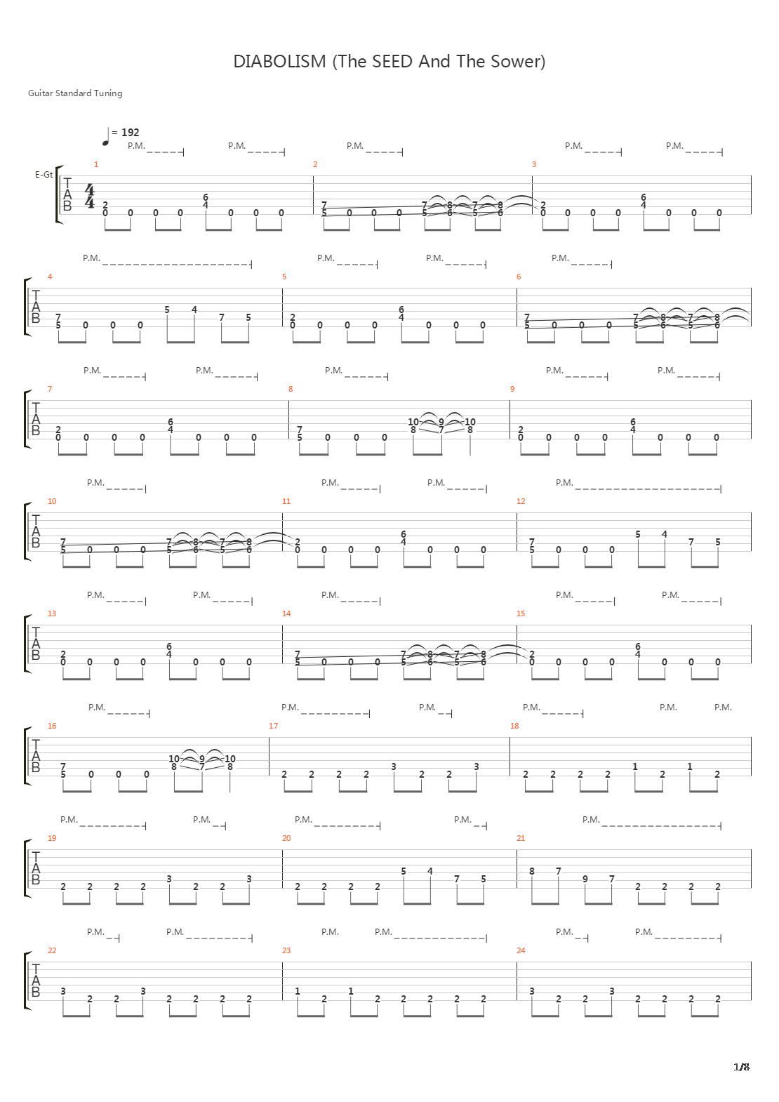 Diabolism The Seed And The Sower吉他谱