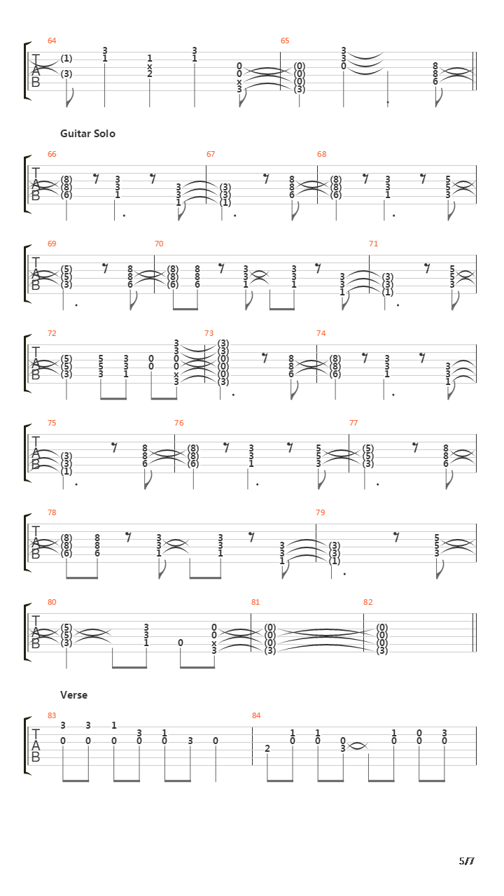 Runnin Out吉他谱