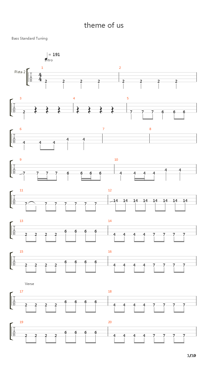 Theme Of Us吉他谱