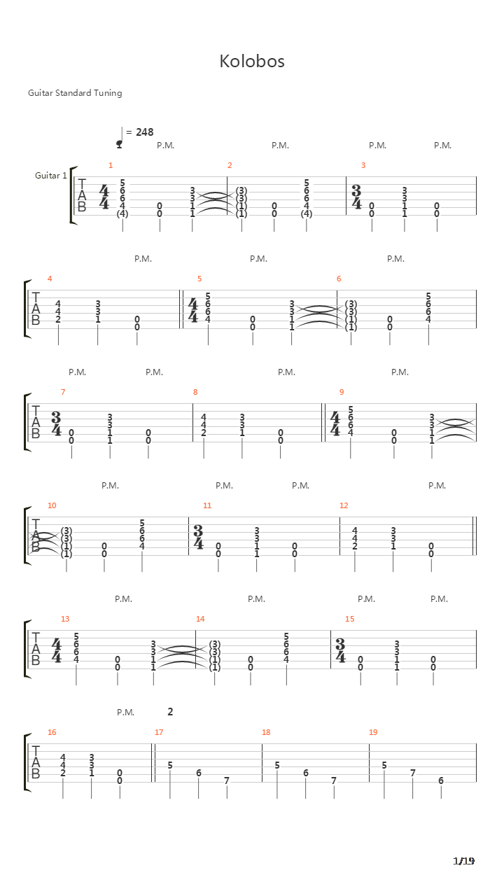 Kolobos吉他谱