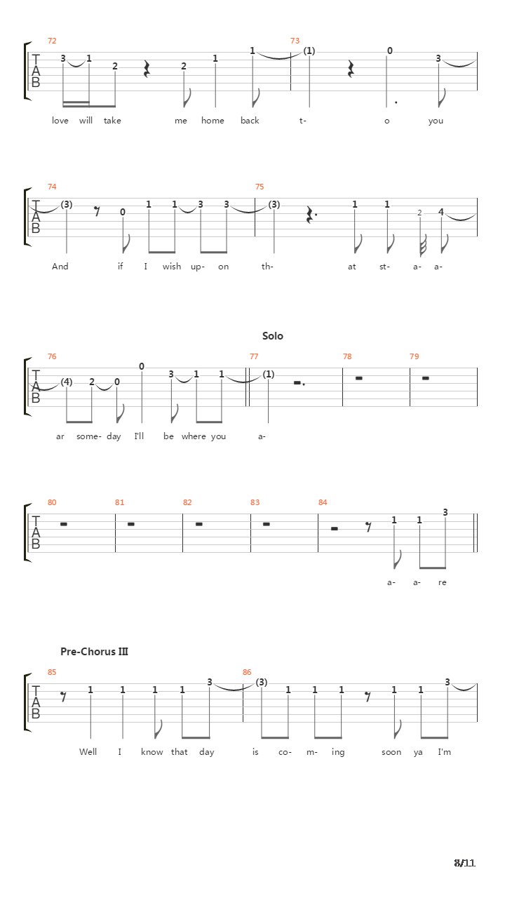 Back To You吉他谱