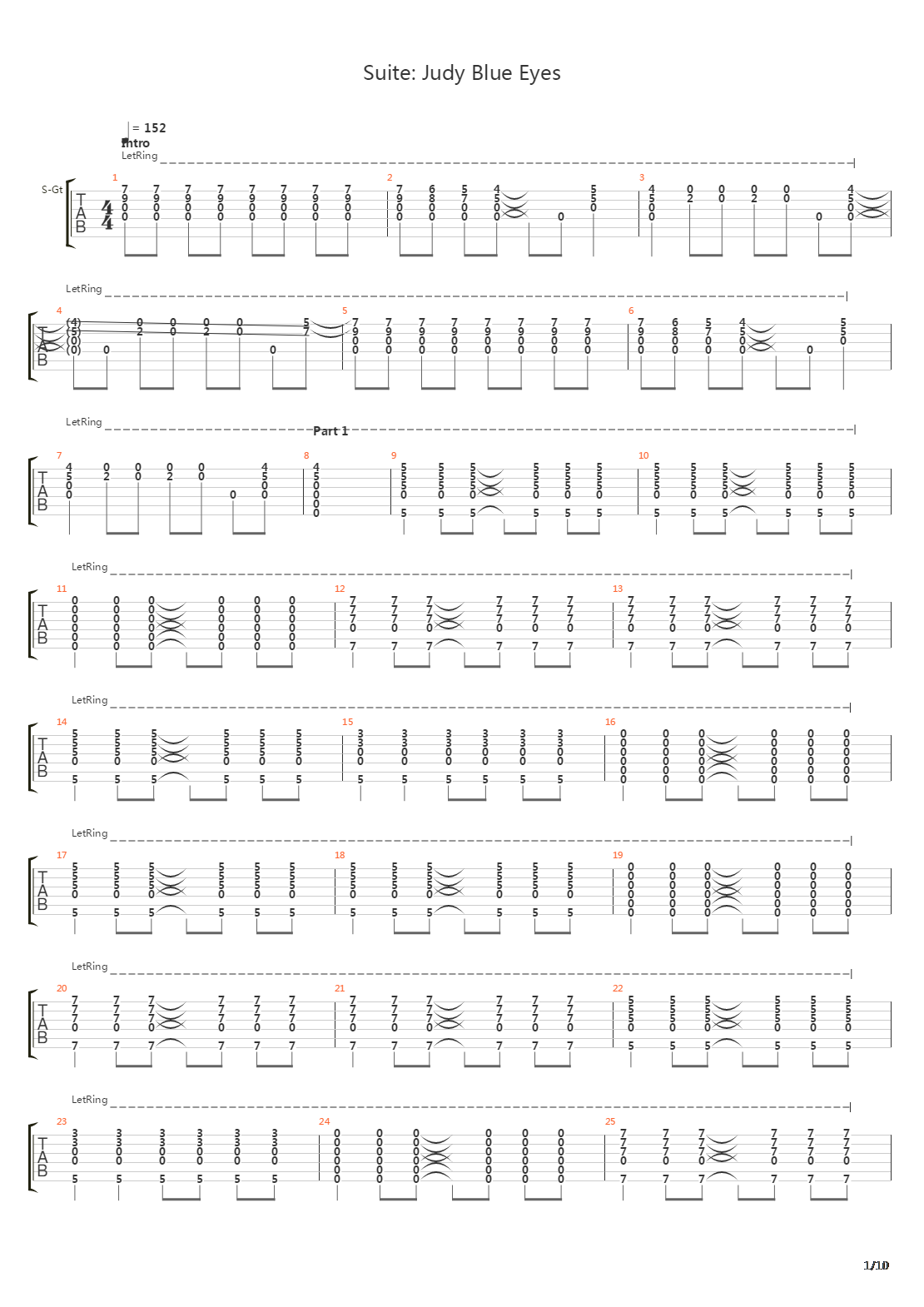 Suite Judy Blue Eyes吉他谱