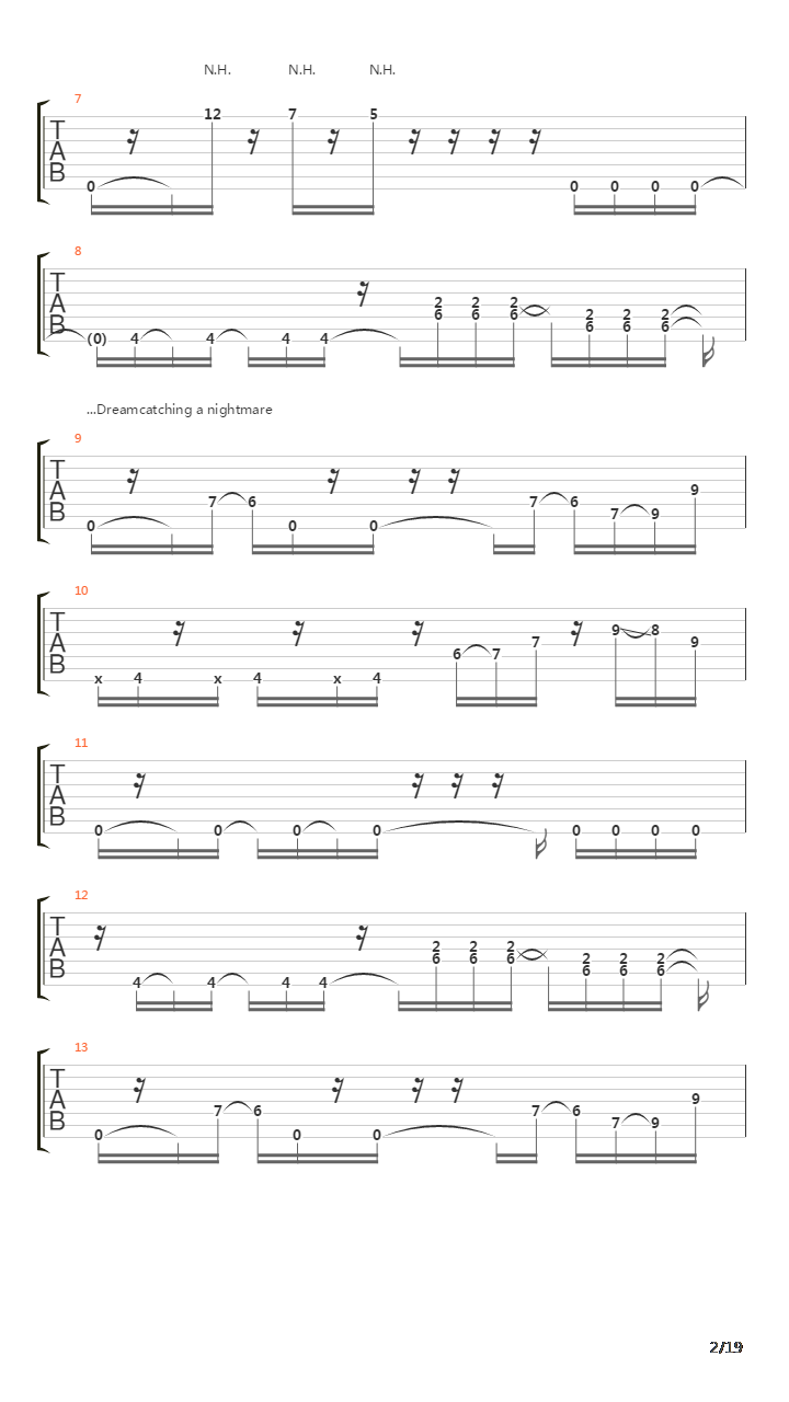 Dreamcatching A Nightmare吉他谱