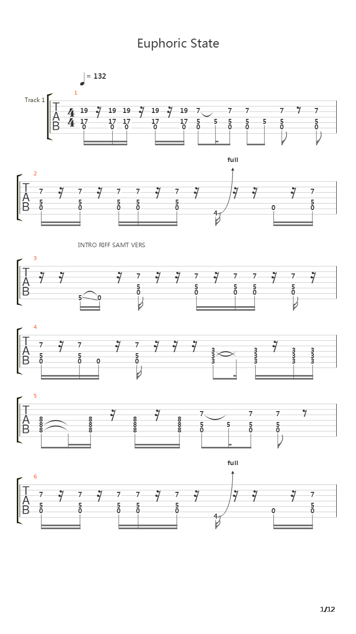 Euphoric State吉他谱