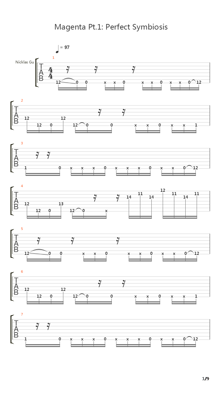 Magenta Pt1 Perfect Symbiosis吉他谱