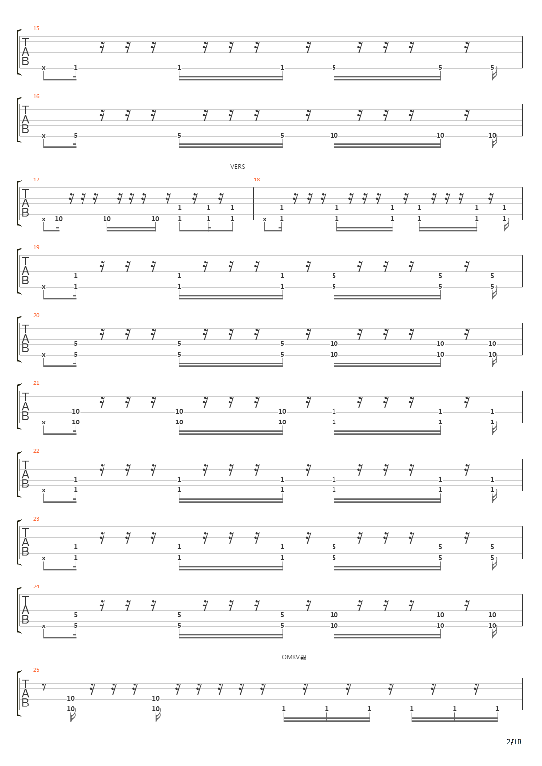 Parallel Passage吉他谱