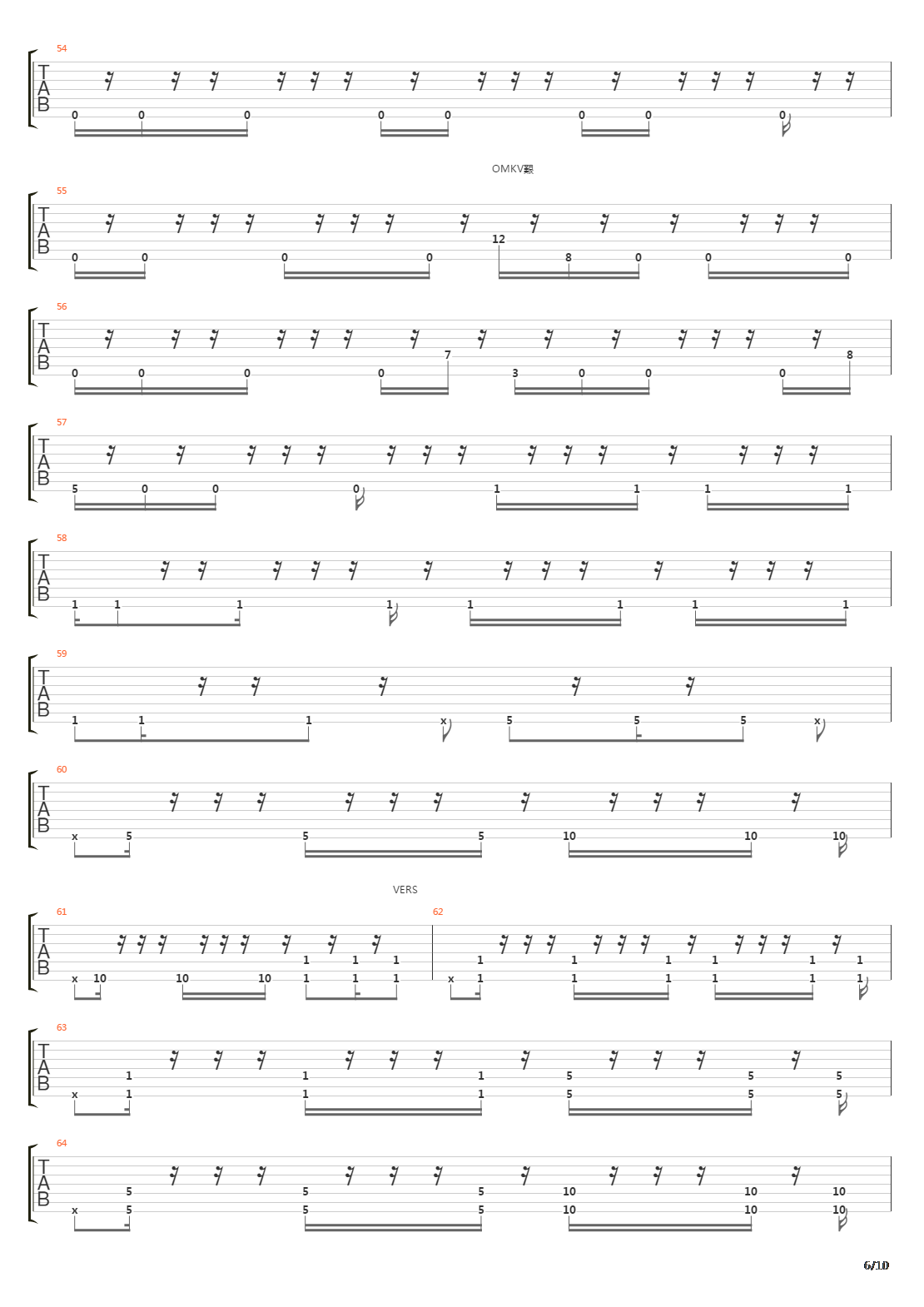 Parallel Passage吉他谱