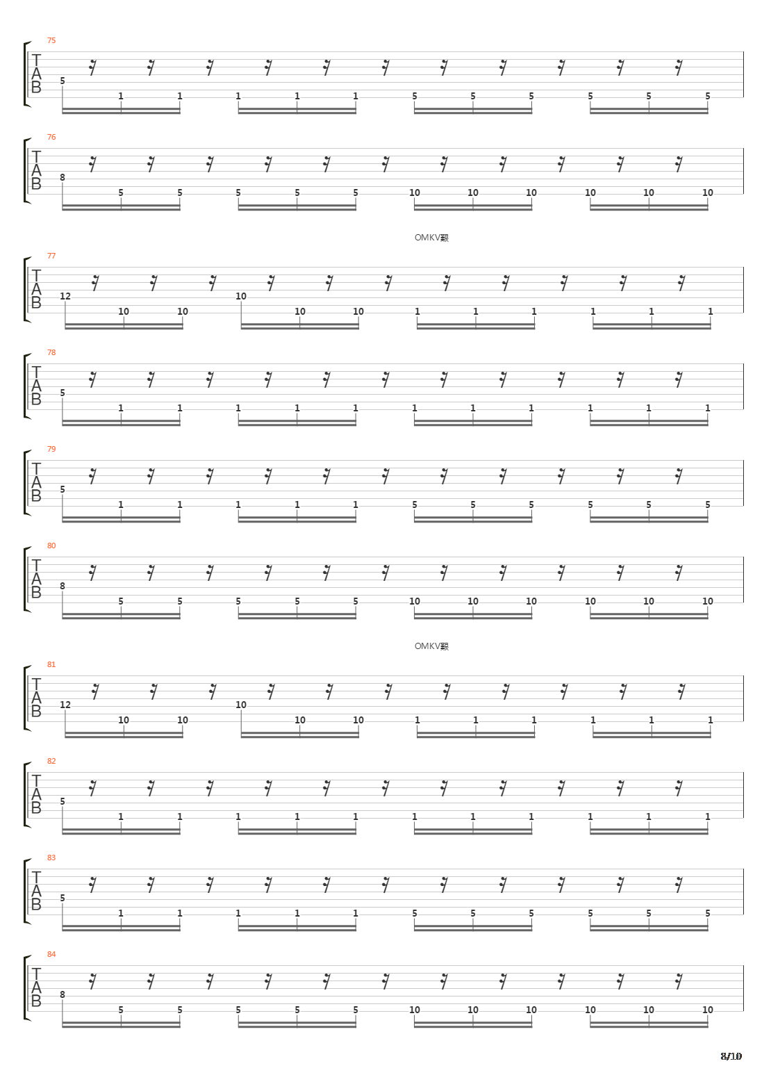 Parallel Passage吉他谱