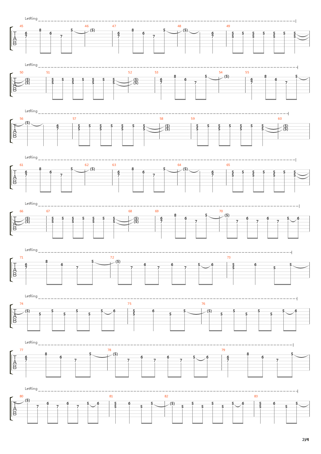 Sleeping In The Train Yard吉他谱