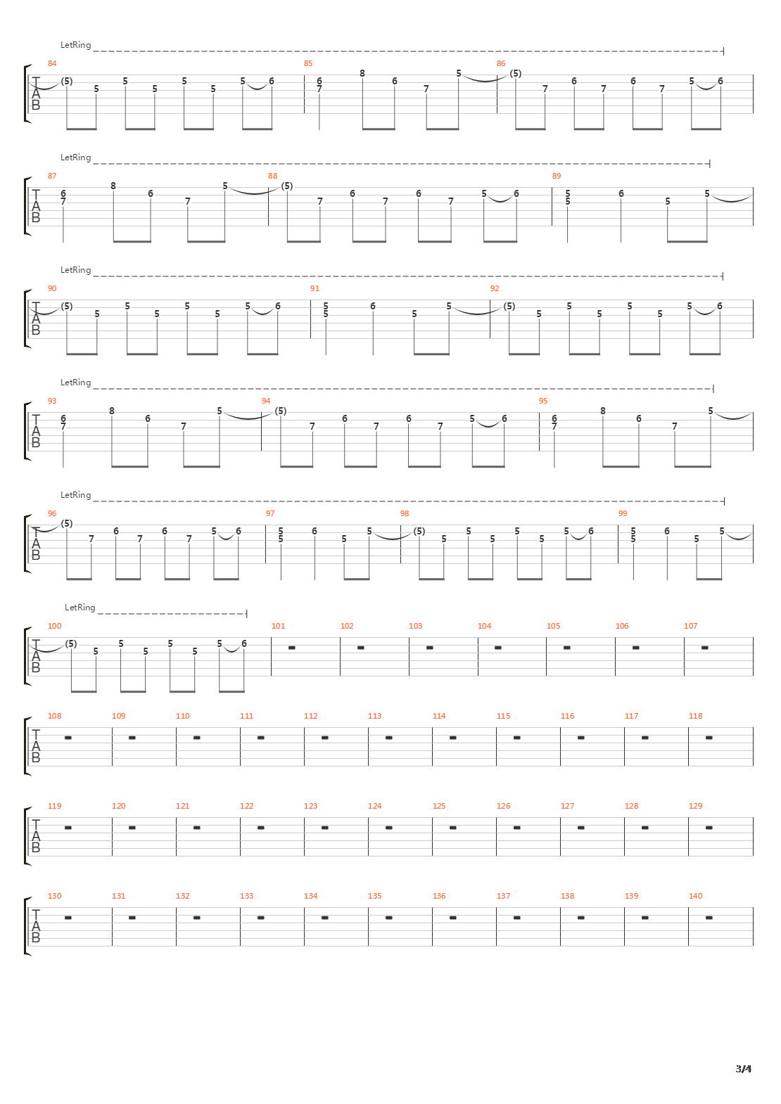 Sleeping In The Train Yard吉他谱