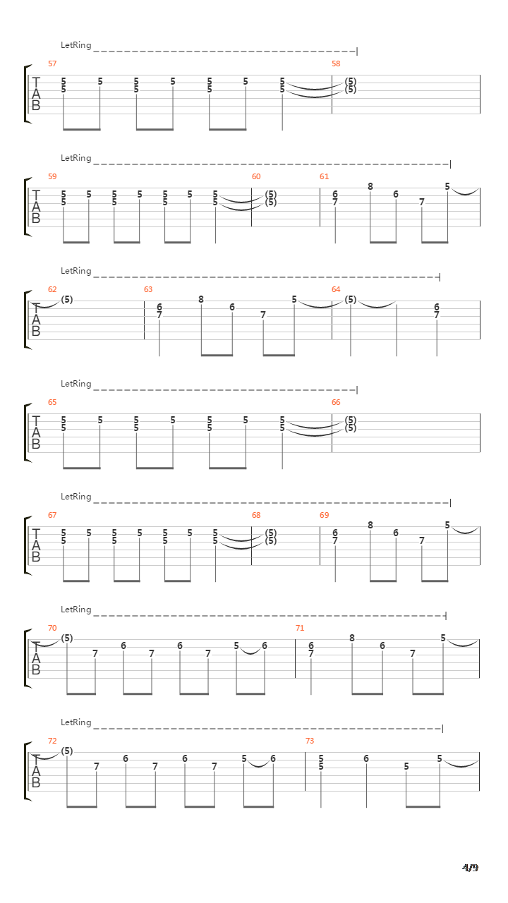 Sleeping In The Train Yard吉他谱