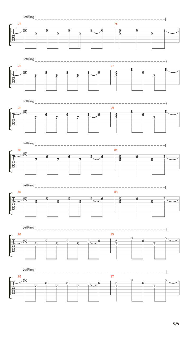 Sleeping In The Train Yard吉他谱