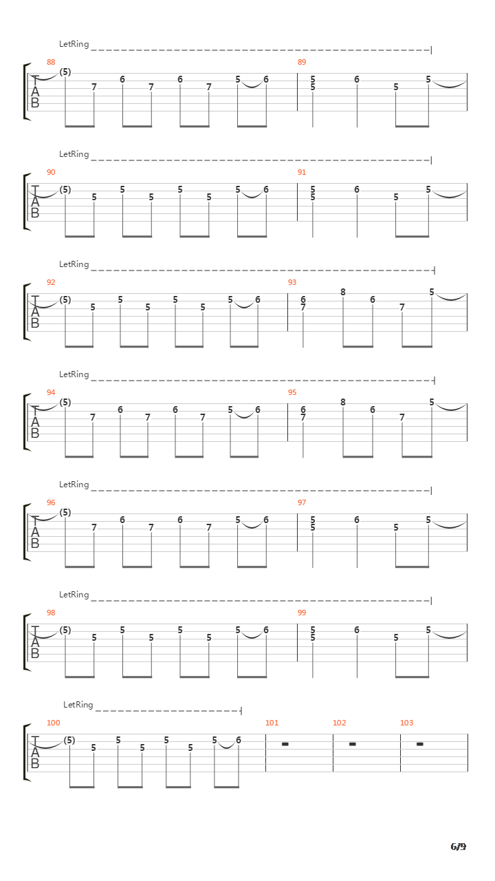 Sleeping In The Train Yard吉他谱