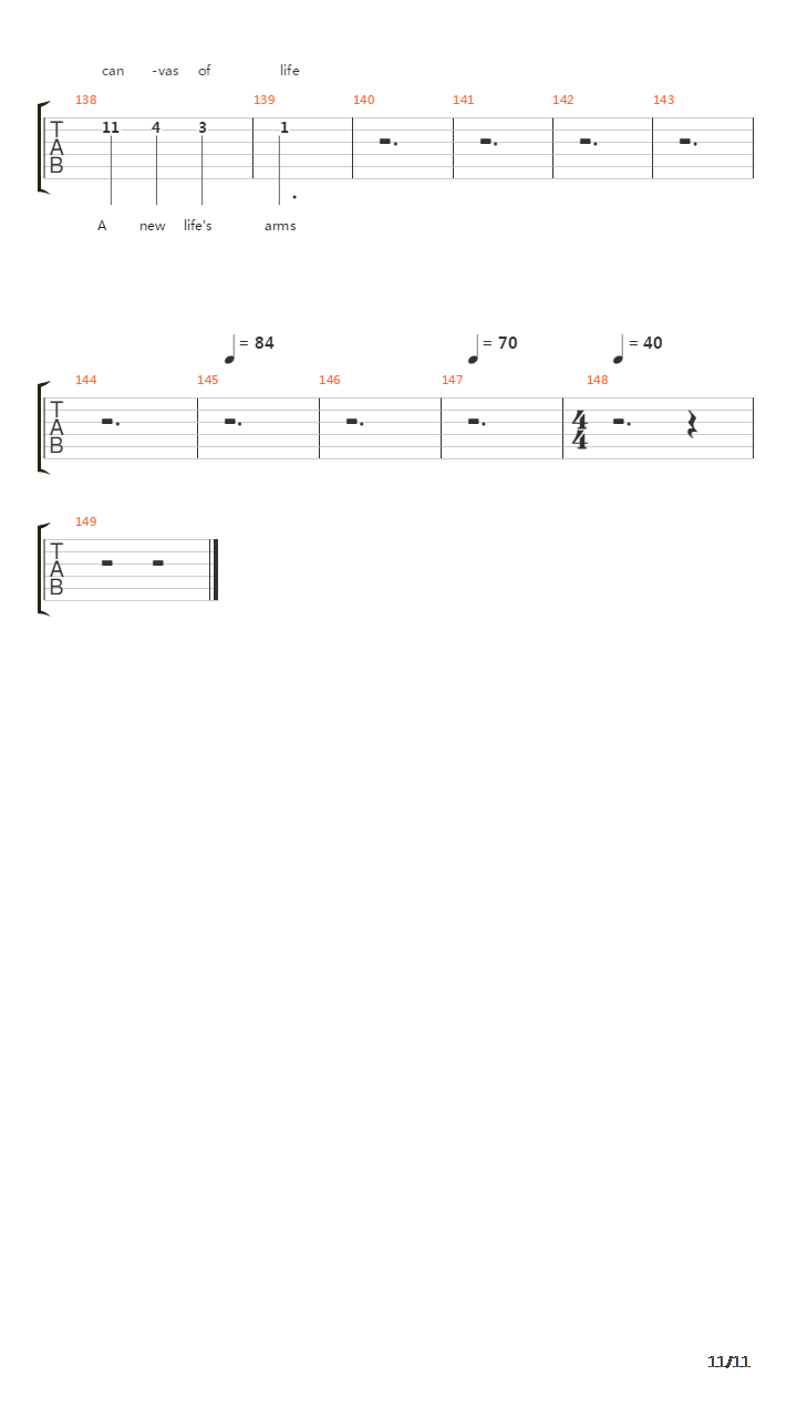 Canvas Of Life吉他谱