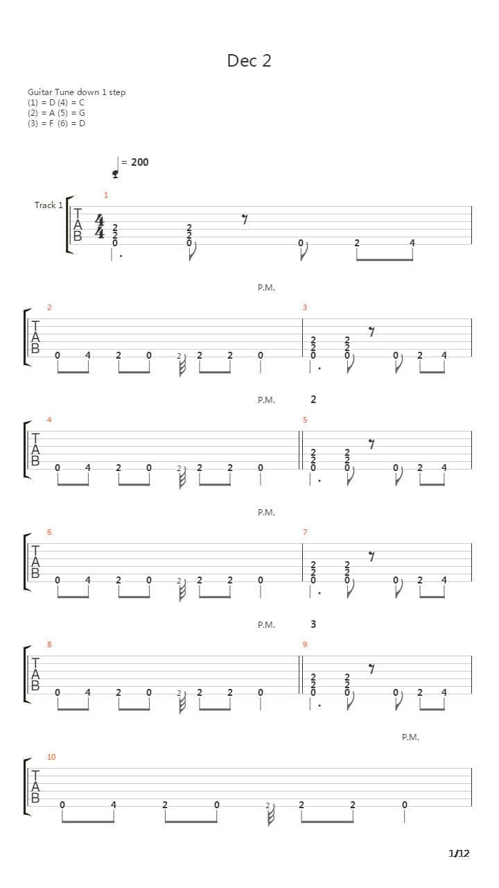 Dec 2吉他谱