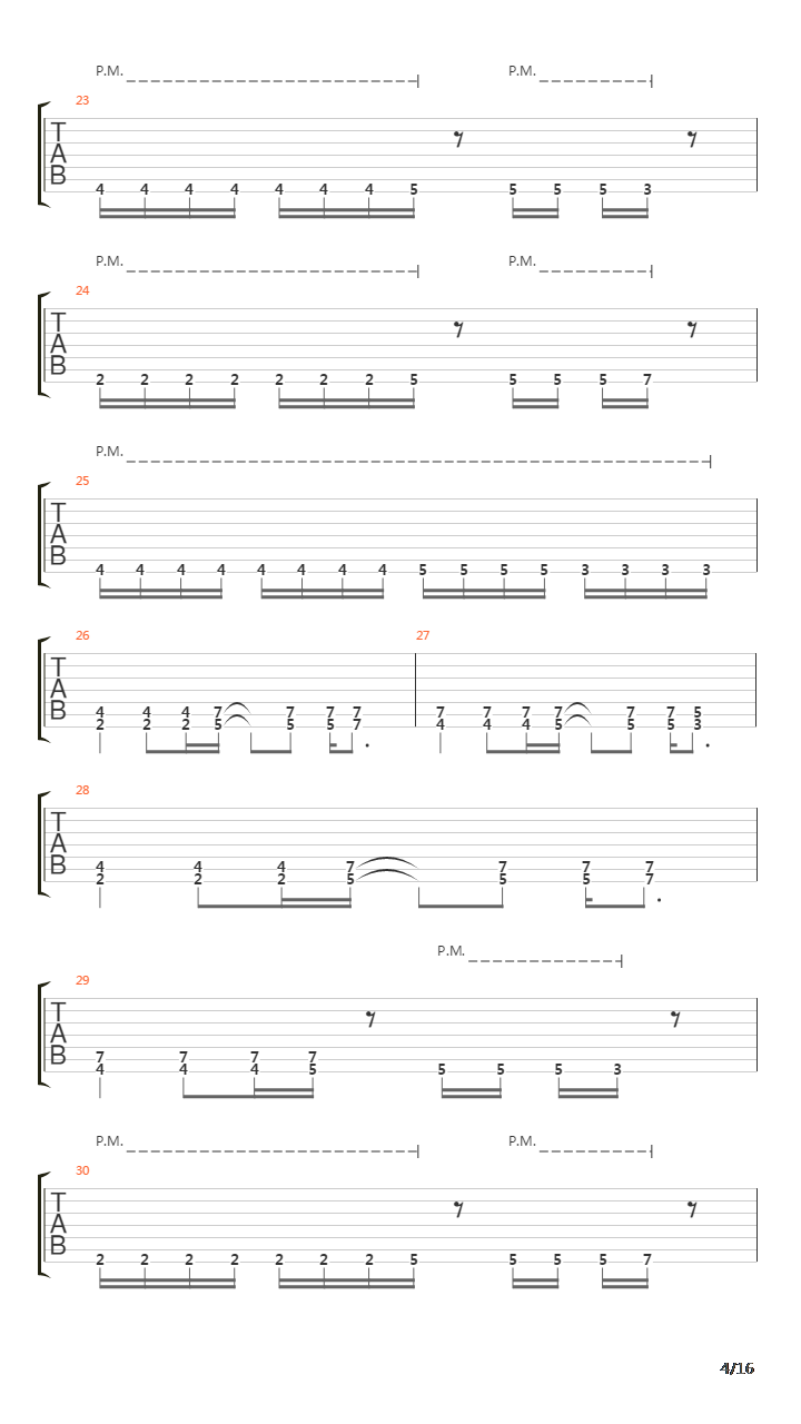 Replica吉他谱