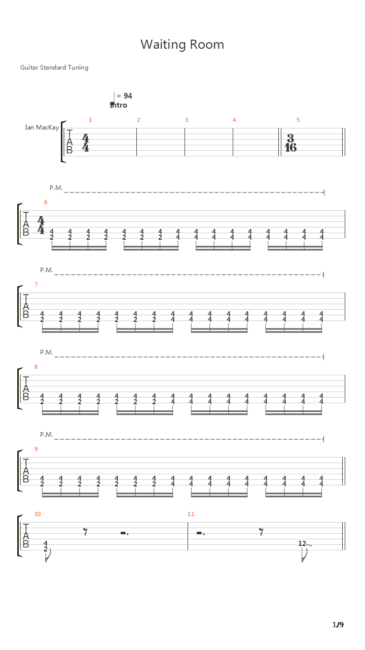 Waiting Room吉他谱