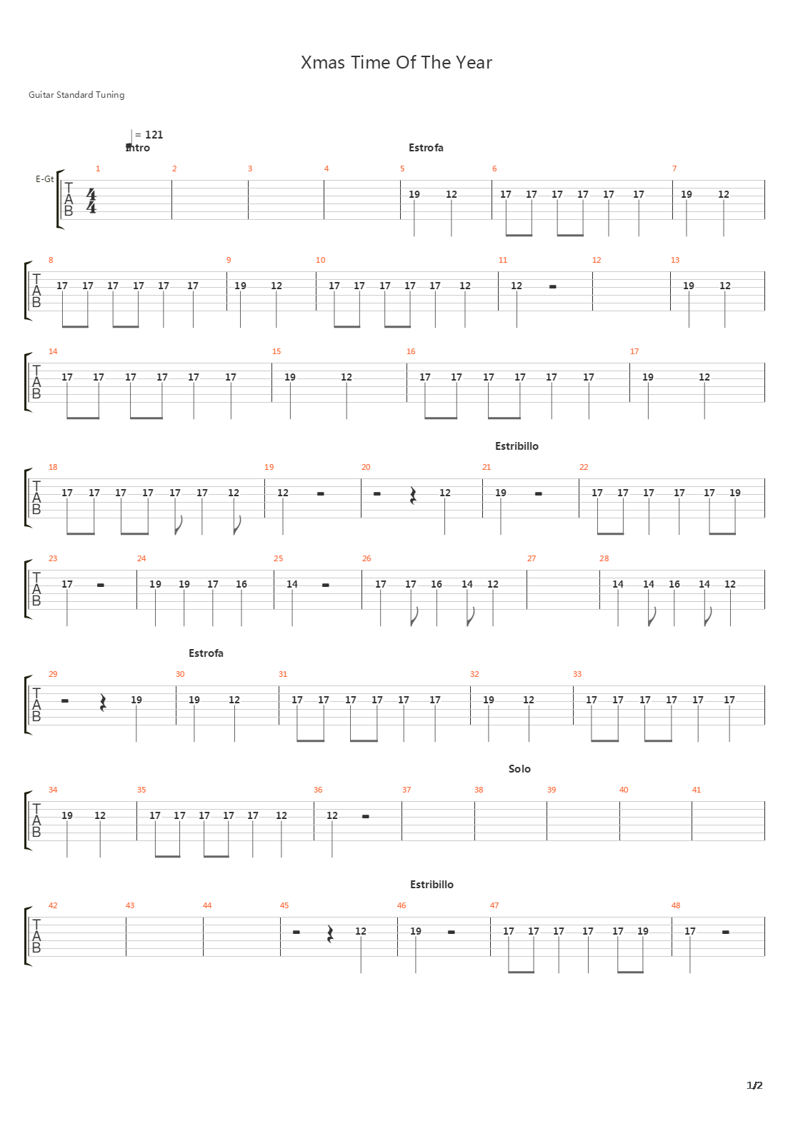 Xmas Time Of The Year吉他谱