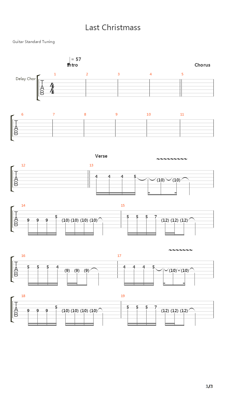 Last Christmas(Rock Version)吉他谱