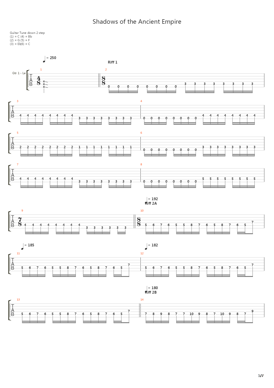Shadows Of The Ancient Empire吉他谱