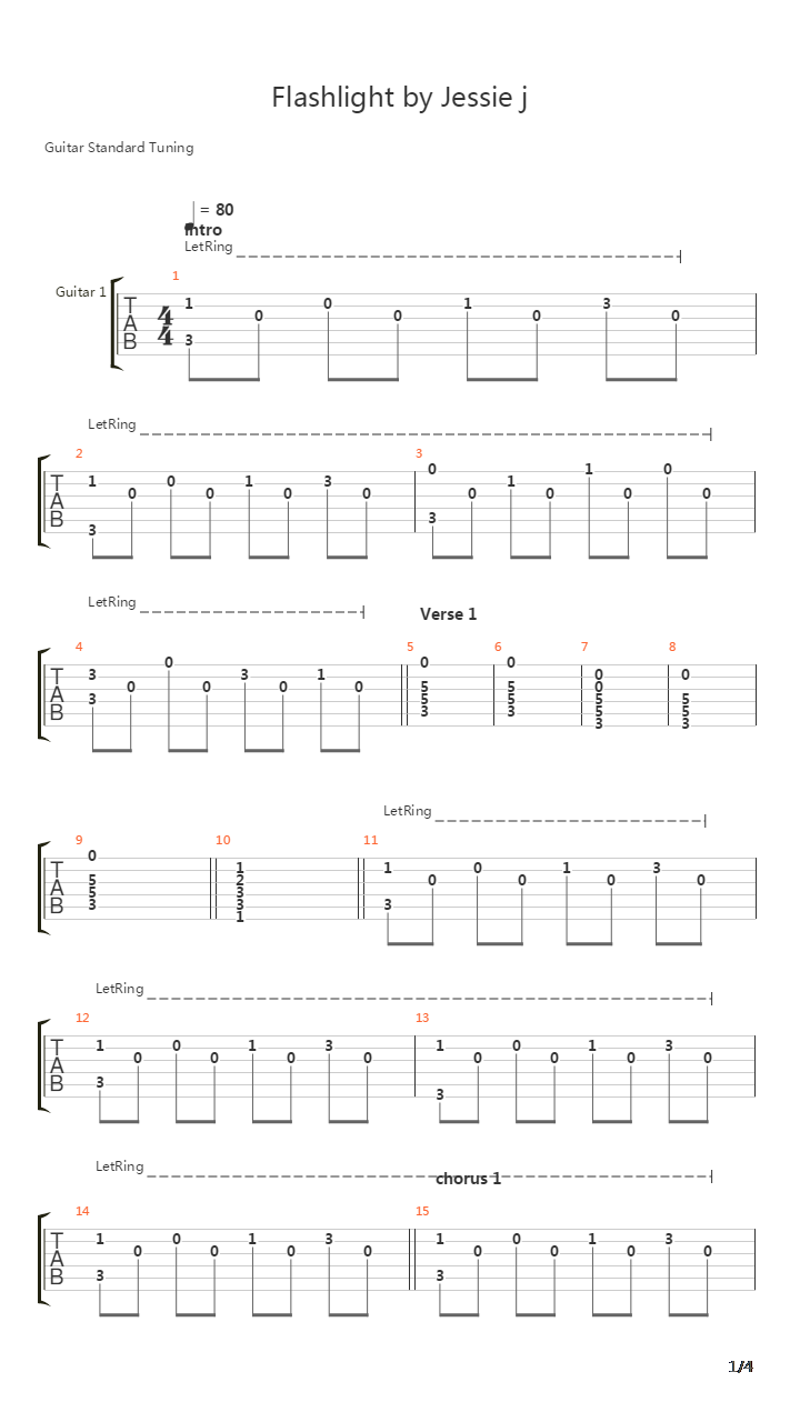 Flashlight吉他谱