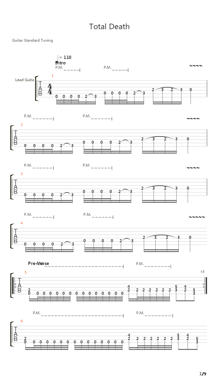 Total Death吉他谱