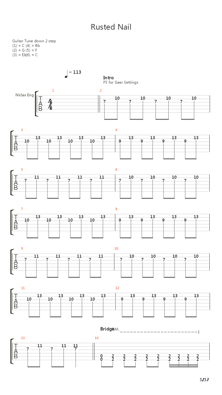 Rusted Nail吉他谱