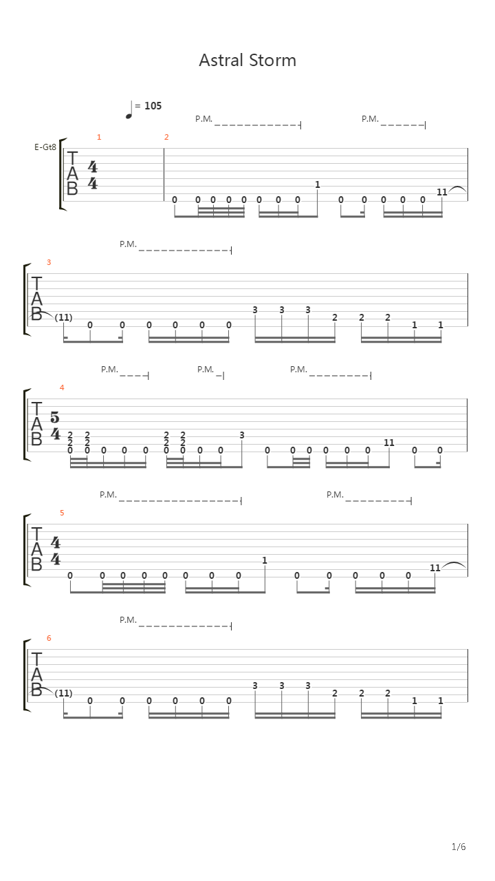 Astral Storm吉他谱