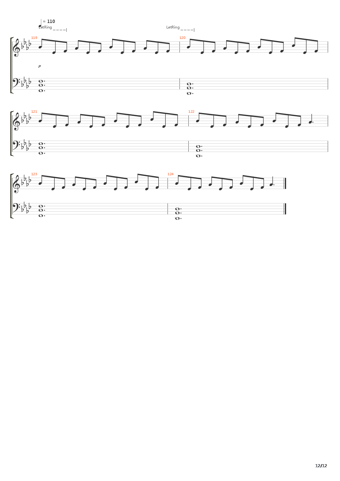 Nuvole Bianche吉他谱