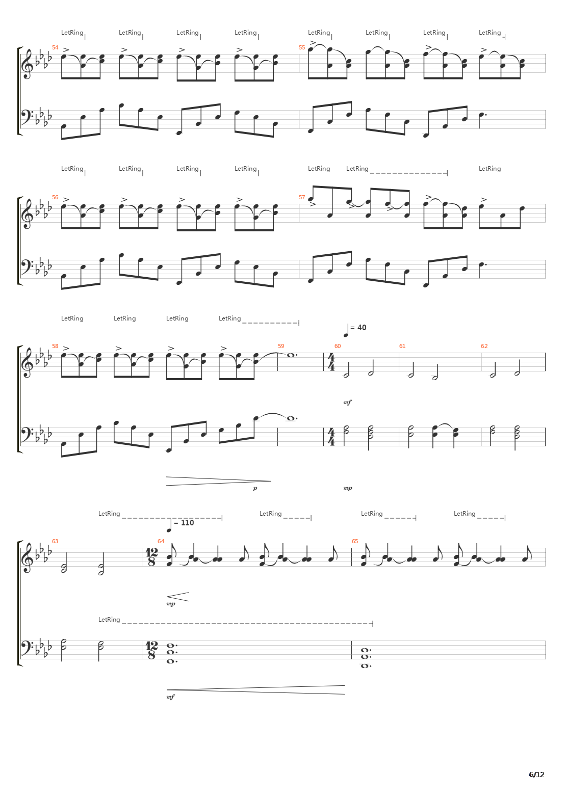 Nuvole Bianche吉他谱