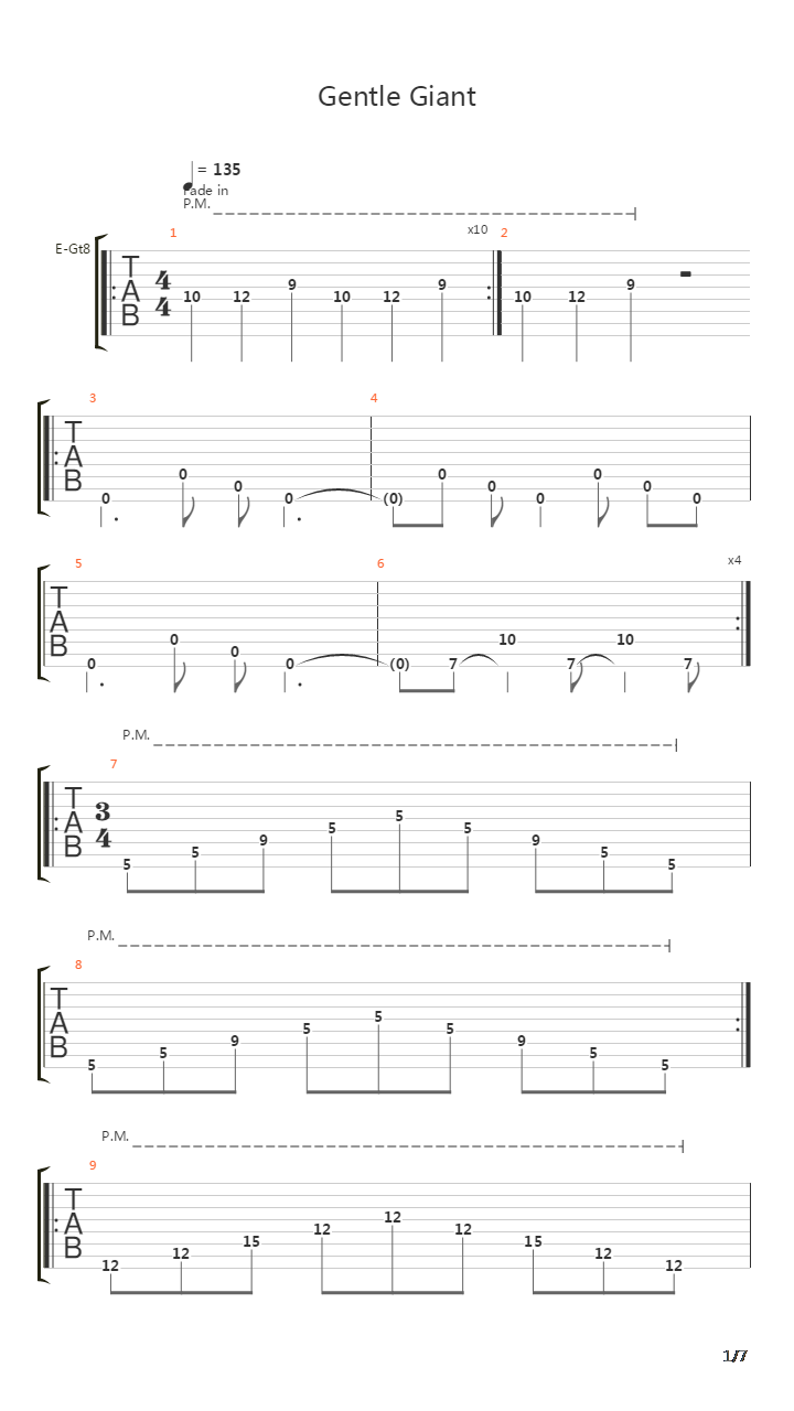 Gentle Giant吉他谱