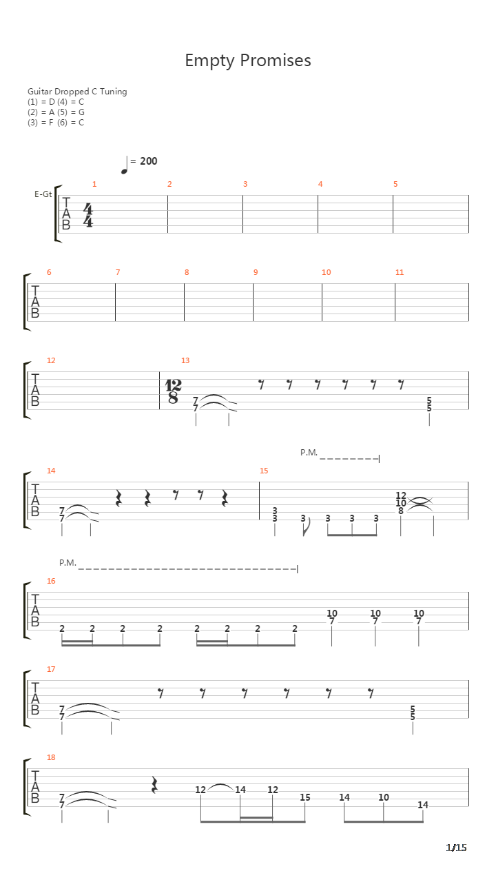 Empty Promises吉他谱