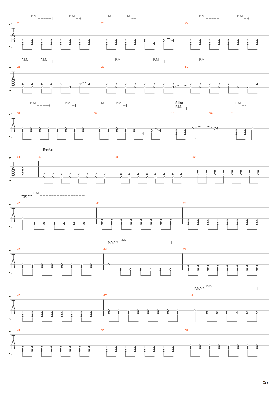 Punamultaa吉他谱