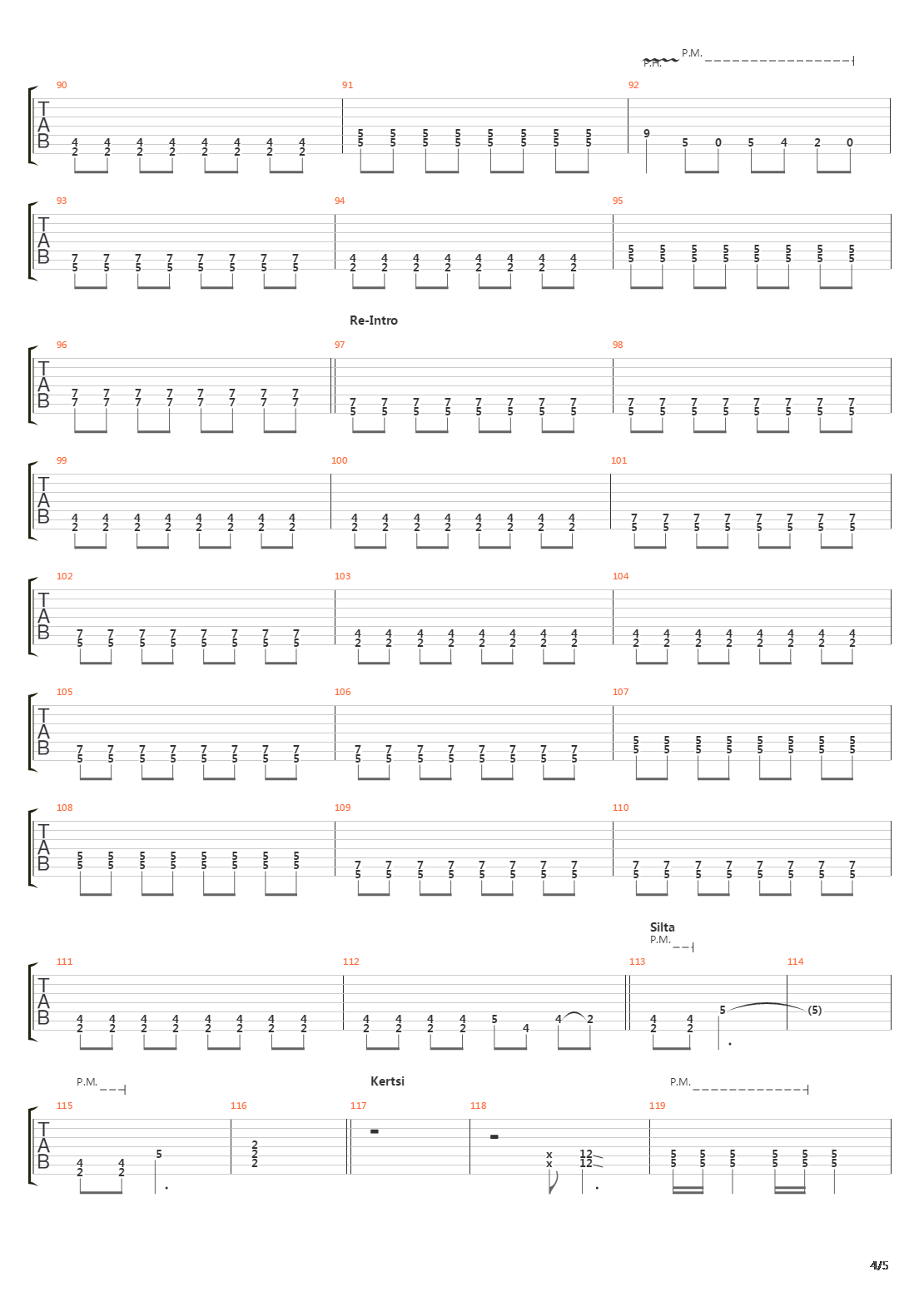 Punamultaa吉他谱