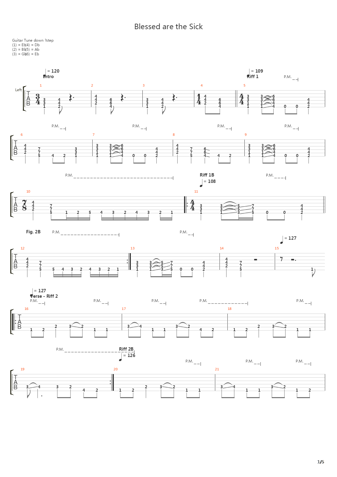 Blessed Are The Sick吉他谱